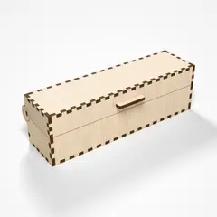 Hinged Chest - laser-cut box with a wooden hinge (6/9)