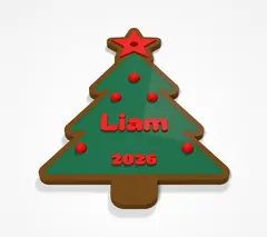Albero di Natale con nome - con stella dorata e un nome (6/10)