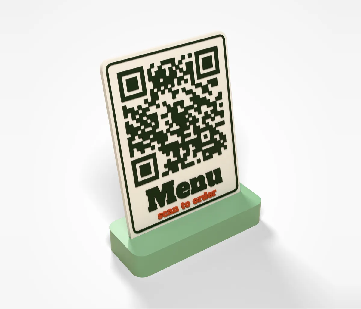 QR Code Sign - Wi-Fi, menu or link on a stand (5/6)