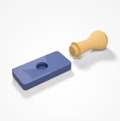 Sello personalizado - hasta cuatro líneas de texto, mango roscado (3/8)