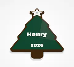 Albero di Natale con nome - con stella dorata e un nome (5/10)
