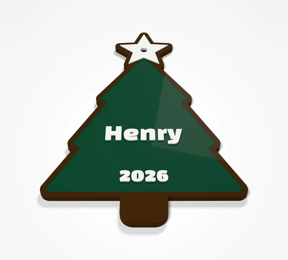 Albero di Natale con nome - con stella dorata e un nome (5/10)