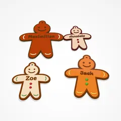 Gingerbread Man Name Ornament - a gingerbread cookie with a name (9/9)