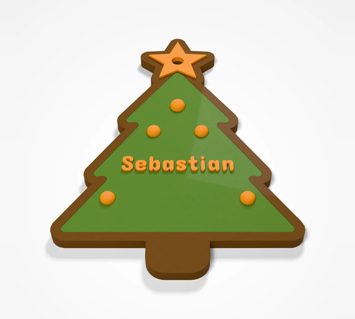 Albero di Natale con nome - con stella dorata e un nome (4/10)