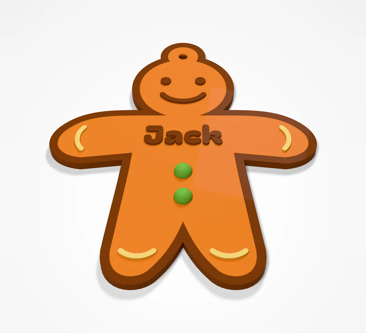 Gingerbread Man Name Ornament - a gingerbread cookie with a name (6/9)