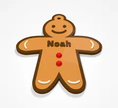 Gingerbread Man Name Ornament - a gingerbread cookie with a name (7/9)