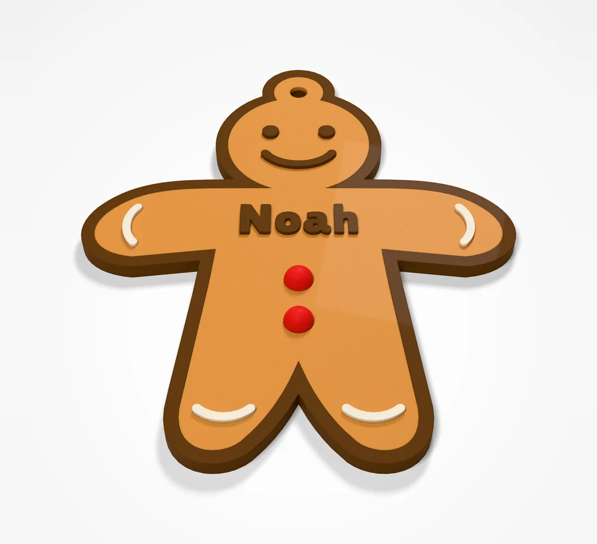 Gingerbread Man Name Ornament - a gingerbread cookie with a name (7/9)