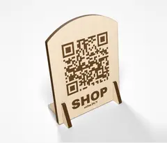 Laser-Cut QR Sign - Wi-Fi or link on slot-in feet (6/7)