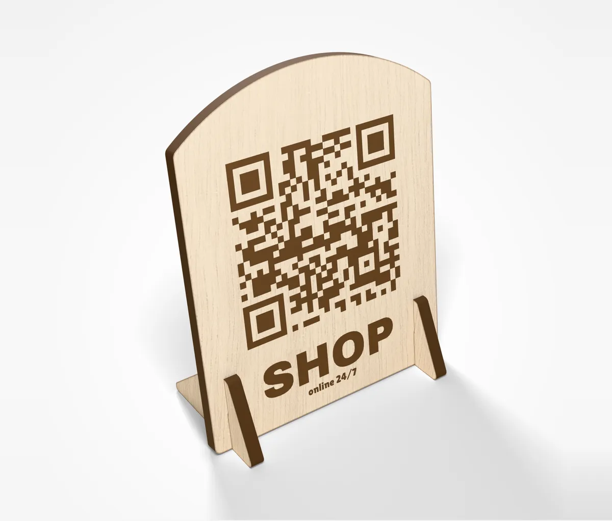 Laser-Cut QR Sign - Wi-Fi or link on slot-in feet (6/7)