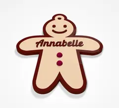 Gingerbread Man Name Ornament - a gingerbread cookie with a name (3/9)