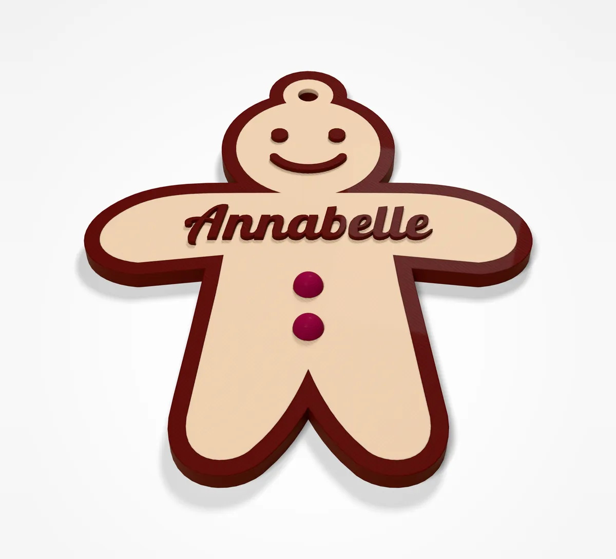 Gingerbread Man Name Ornament - a gingerbread cookie with a name (3/9)