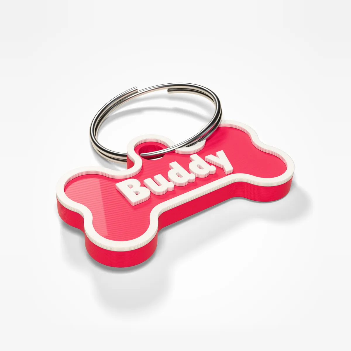 Médaille pour chien - nom devant, téléphone derrière (3/3)