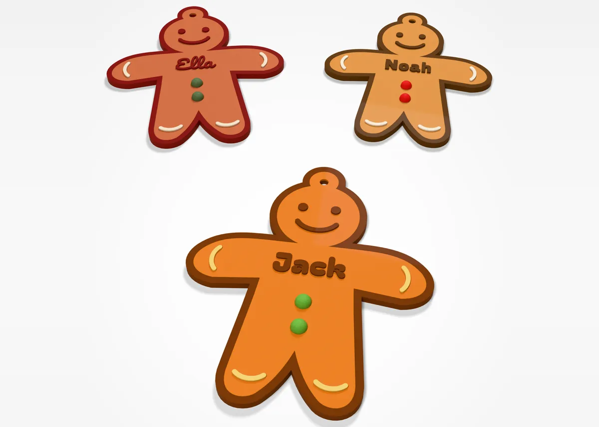 Gingerbread Man Name Ornament - a gingerbread cookie with a name (8/9)