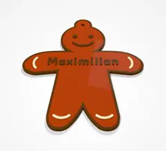 Gingerbread Man Name Ornament - a gingerbread cookie with a name (2/9)