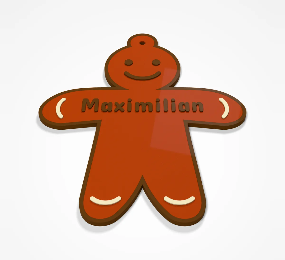 Gingerbread Man Name Ornament - a gingerbread cookie with a name (2/9)