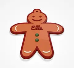 Gingerbread Man Name Ornament - a gingerbread cookie with a name (5/9)
