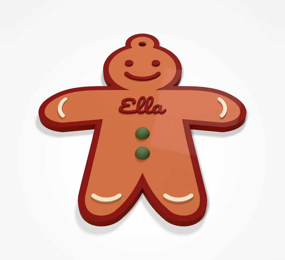 Gingerbread Man Name Ornament - a gingerbread cookie with a name (5/9)
