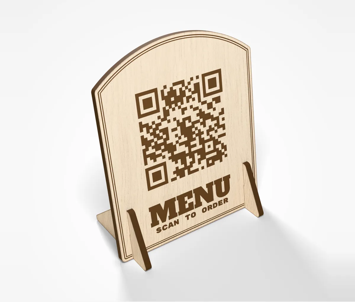 Laser-Cut QR Sign - Wi-Fi or link on slot-in feet (4/7)