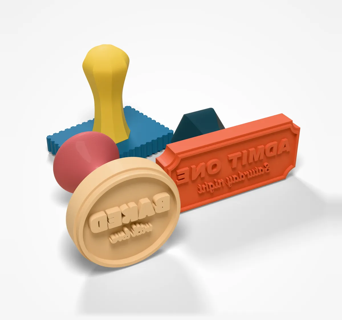 Sello personalizado - hasta cuatro líneas de texto, mango roscado