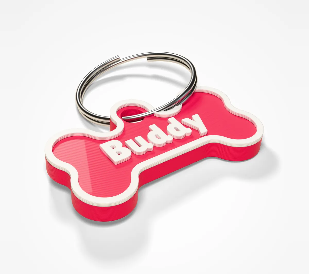 Placa para perro - nombre delante, teléfono detrás (3/3)