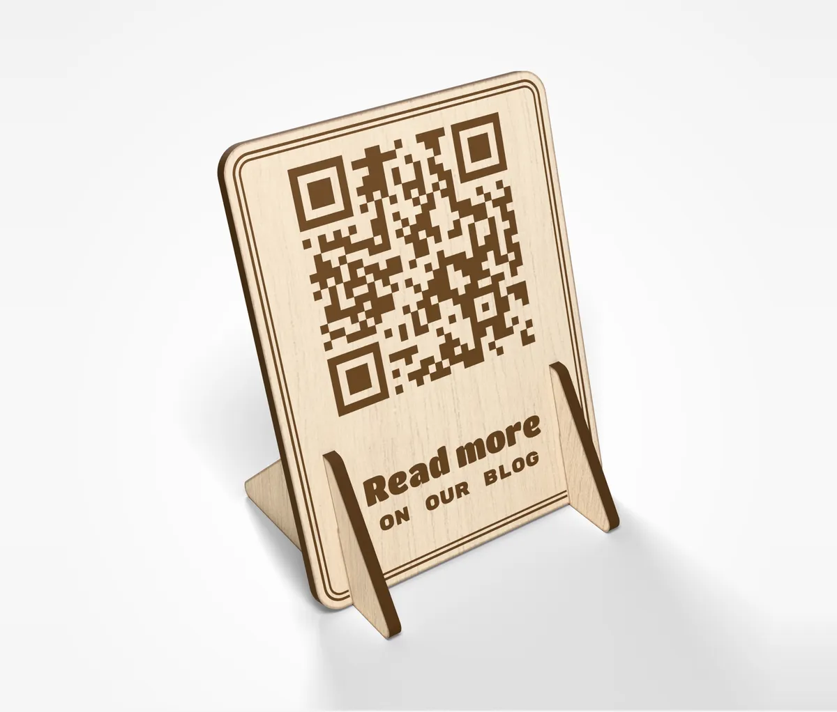 Laser-Cut QR Sign - Wi-Fi or link on slot-in feet (7/7)