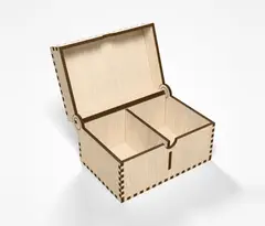 Hinged Chest - laser-cut box with a wooden hinge (5/9)