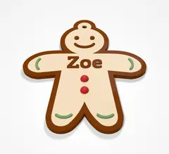 Gingerbread Man Name Ornament - a gingerbread cookie with a name (4/9)