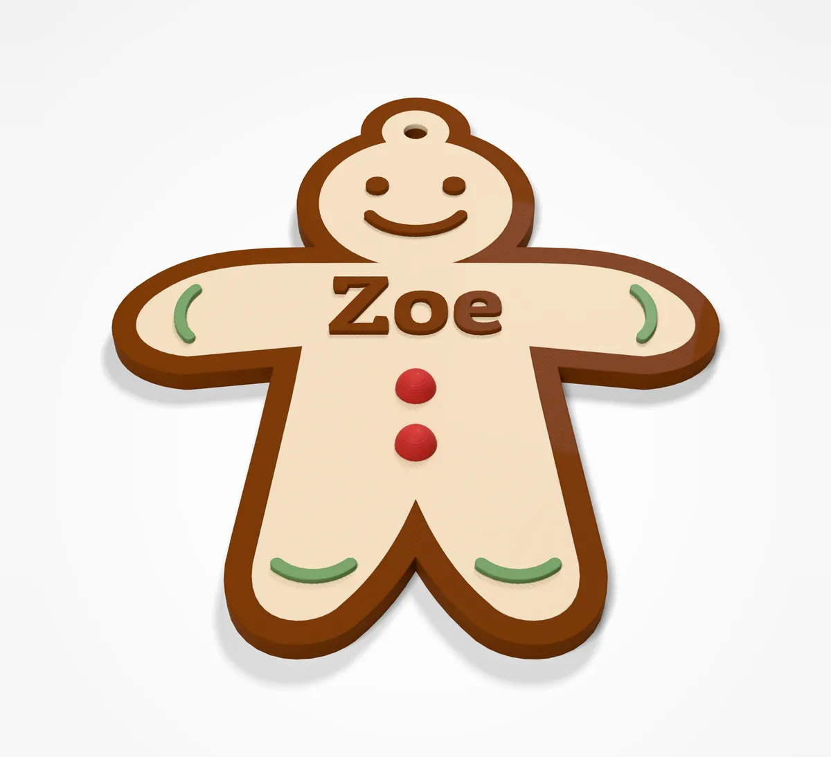 Gingerbread Man Name Ornament - a gingerbread cookie with a name (4/9)