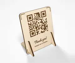 Laser-Cut QR Sign - Wi-Fi or link on slot-in feet (5/7)