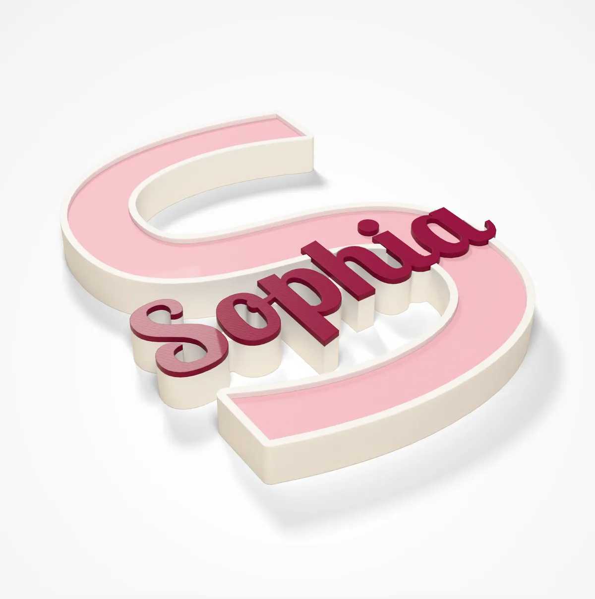 Initial Name Sign - a big letter with the name across it (4/4)