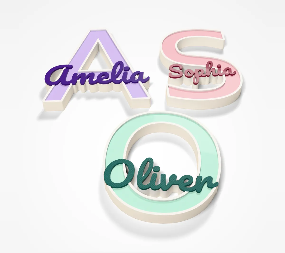 Initial Name Sign - a big letter with the name across it (2/4)