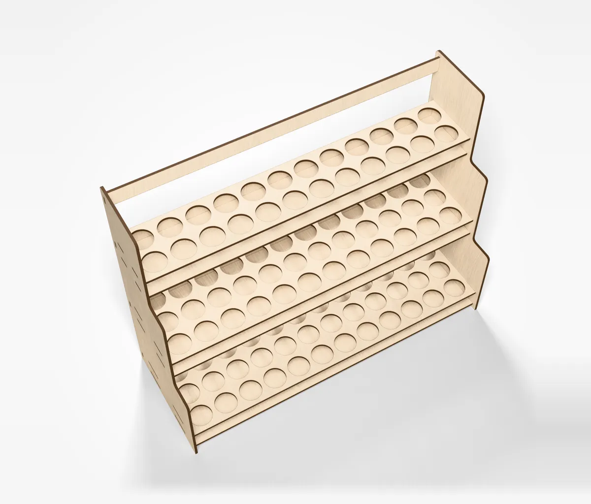 Paint Rack - hobby paint bottles in rows, straight or stepped (2/2)